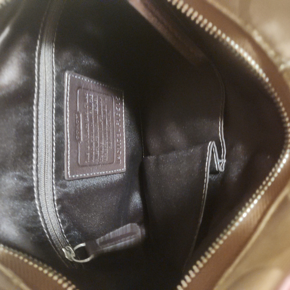 Coach Signature 2011 Tan and Brown Crossbody Bag - Picture 12 of 16